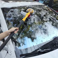 Umývanie áut s 360° otočným mopom a teleskopickou rukoväťou