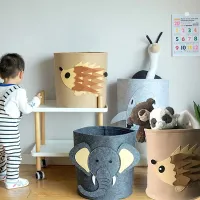 Składany kosz zabawek z motywem kreskówki dla dzieci
