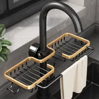Drip stand for a kitchen battery for sponges or dishwashing agents