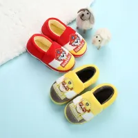 Chaussons en peluche pour enfants avec motifs des héros de la série Paw Patrol