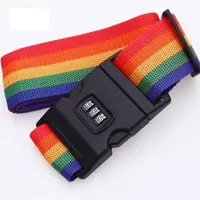 Adjustable luggage strap with code lock