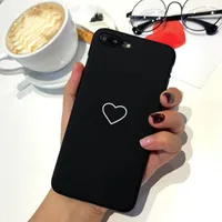 Husă mată colorată cu inimă pentru iPhone 7, 8 plus