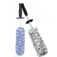 Microfiber wheel brush for gentle cleaning and deep dirt