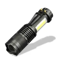 Mini LED lamp with COB chip and rechargeable battery for hiking, camping and fishing