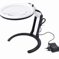 BST Magnifying table magnifying magnifying glass with 12LED lights