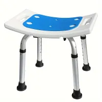 1ks Sprchová židle pro seniory/zdravotně postižené - Nastavitelná výška sedátka do sprchy a vany