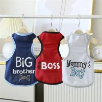 Stylish suit for dogs with funny inscription - more color options, pleasant material