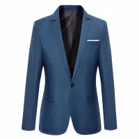 Elegant men's jacket Johnatan - dark blue