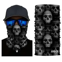 Men's neck warmer with skulls Nancie