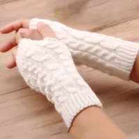 Dámské bezprsté pletené rukavice - 5 barev