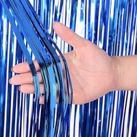 Party curtain with fringes 1 x 1 m