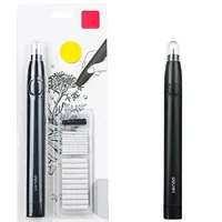 Electric pencil with rubber extraction on 2 AAA batteries with spare adapters Adjustable electric rubber Pencil with thin and thick rubber Rubber lubrication with different thicknesses in pencil shape 17,5 x 1,8 cm