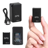 GPS tracker mini GF-07 cu suport magnetic, cartelă SIM și urmărire în timp real