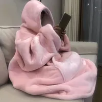 1pc Blanket With Hood Excessive Sizes, Mikina With Blanket, Ultra Soft Fleece Sherpa Comfortable Adhesive Blanket With Hood