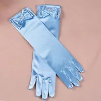 Dětské saténové rukavice dlouhé