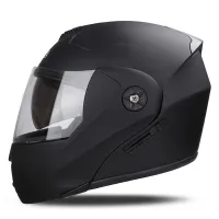 Motorcycle unisex black helmet