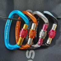 Professional climbing carabiner type D from aerospace aluminium (25 kN)