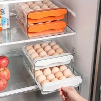 Suport pentru ouă 2 în 1: frigider cu sertare cu fund dublu, empilabil, rezistent la șocuri și spargere, pentru 18 ouă