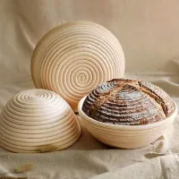 Coș de pâine oval din ratan natural