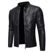 Men's leather jacket in biker style