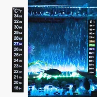 Adhesive aquarium thermometer