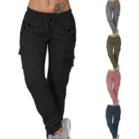 Women's trousers in autumn and winter, loose, high waist and elastic