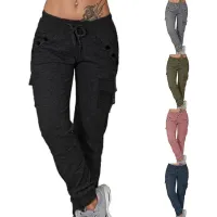 Pantalons pour femmes d'automne et d'hiver, amples, taille haute et élastiques