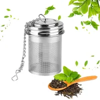 Stainless steel strainer for steeping tea leaves