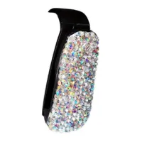 Car sunglasses holder with sequins