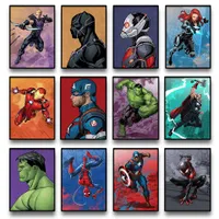 Poster comic pe pânză cu eroii preferați Avengers - diferite variante