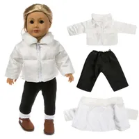 Štýlové zimné oblečenie pre bábiku (Biela)