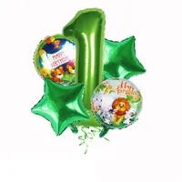 Set de baloane gonflabile și numere gonflabile cu tema safari