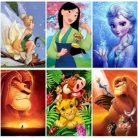 Modern popular classic DIY stone painting with animated Disney characters