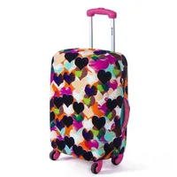 Modern luggage cover with hearts