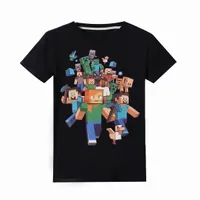 Koszulka z nadrukami dla graczy gry komputerowej Minecraft