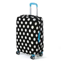 Modern luggage cover with polka dots
