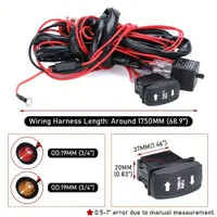 Complete set of directional lights for ATV/UTV - Maximum visibility and safety with klaxon blinker and switch