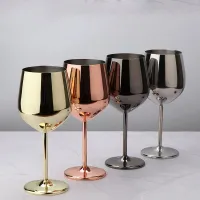 Metallic wine glasses