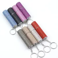 Mini keychain s 10ml fľašou pre domáce korenie sprej alebo iný obranný materiál - rôzne farby