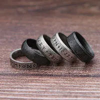 Men's luxury Nordic ring with runes Paul