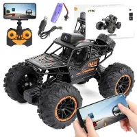 Wireless remote control off-road black car with Wifi and HD camera is an ideal gift for boys