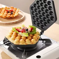 Non-stick wafle pan pre vafle, koláče a raňajkové občerstvenie - hliníková zliatina, vhodná pre plynový sporák, domáca výroba vafle - Ideálne pre reštaurácie a domáce sporáky