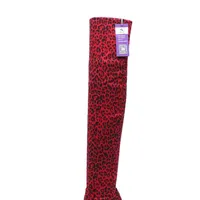 Over the knee boots with leopard pattern