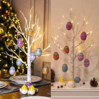 Easter LED decorative birch tree