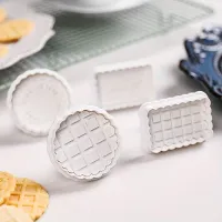 Ensemble de 4 emporte-pièces à biscuits - formes en gaufre pour une cuisson amusante et facile de biscuits, gâteaux et friandises