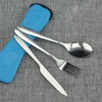 Stainless steel cutlery set - 3 pcs + case