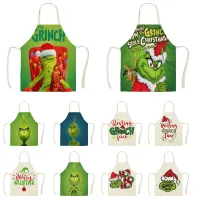 Unisex Christmas kitchen apron with Grinche print