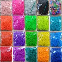 Set of silicone rubber bands for making bracelets - several colours Pradeep