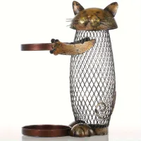 1pc Cute Holder On Bottle For Wine For Cats, Metal Sud Na Wine, Holder On Kork's Zátka, Organizer On Storage Kork's Zátky, Ornament On Table Storage Container, Perfect Halloween Christmas Gift for Birthdays