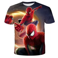 Koszulka dziecięca z krótkim rękawem i nadrukiem Spider-mana
